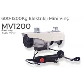 Mytol MV1200 Bakır Sargı 600-1200 kg Elektrikli Yük Kaldırma Vinci