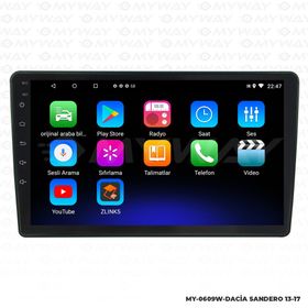 Myway Dacia Sandero Android 12 Kablosuz Carplay Navigasyon Multimedya Ekran Teyp