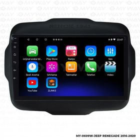 Myway Jeep Renegade Android 12 Kablosuz Carplay Navigasyon Multimedya Ekran