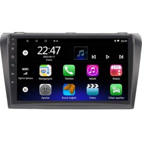 Myway Mazda 3 Android 12 Kablosuz Carplay Navigasyon Multimedya Ekran Teyp