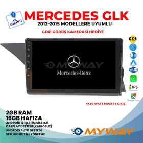 Myway Mercedes GLK Android 12 Multimedya Kablosuz Carplay Navigasyon Ekran Teyp