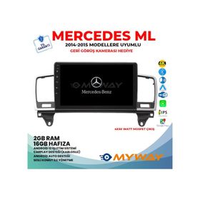 Myway Mercedes ML Android 12 Multimedya Kablosuz Carplay Navigasyon Ekran Teyp
