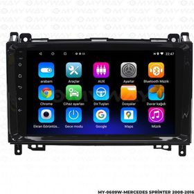 Myway Mercedes Sprinter Android 12 Kablosuz Carplay Navigasyon Multimedya Ekran Teyp