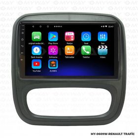 Myway Renault Trafic Android 12 Multimedya Kablosuz Carplay Navigasyon Ekran