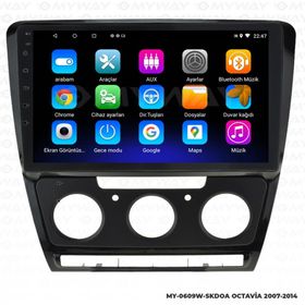Myway Skoda Octavia Android 12 Multimedya Kablosuz Carplay Navigasyon Ekran