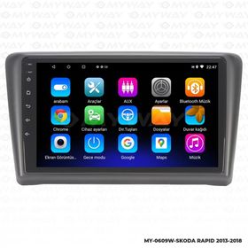 Myway Skoda Rapid Android 12 Multimedya Kablosuz Carplay Navigasyon Ekran