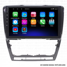 Myway Skoda Yeti Android 12 Multimedya Kablosuz Carplay Navigasyon Ekran