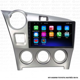 Myway Toyota Matrix 2 Android 12 Kablosuz Carplay Navigasyon Multimedya Ekran Teyp