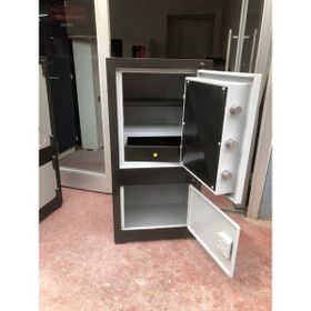 MyWondry 85 cm Şifreli Siyah Gri Çelik Para Kasası