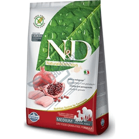 N & D 12 kg Medium Tavuk ve Narlı Tahılsız Yetişkin Köpek Maması