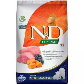 N & D 2.5 kg Bal Kabaklı Kuzulu ve Yaban Mersinli Orta ve Büyük Irk Tahılsız Yavru Köpek Maması