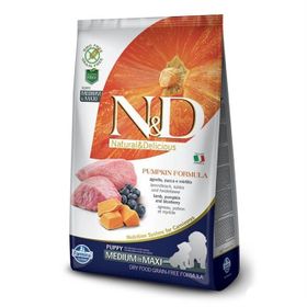 N & D 2.5 kg Bal Kabaklı Kuzulu ve Yaban Mersinli Orta ve Büyük Irk Tahılsız Yavru Köpek Maması
