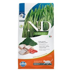 N & D Spirulina Ringa Balıklı ve Kurt Üzümlü Tahılsız 1.5 kg Yetişkin Kedi Maması