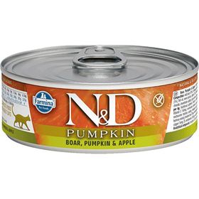 N & D Tahılsız Balkabaklı Yaban Domuzu Elmalı 80 gr Kedi Konservesi