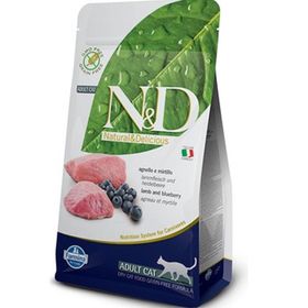 N & D Tahılsız Kuzu Etli Yaban Mersinli Adult 5 kg Yetişkin Kedi Maması