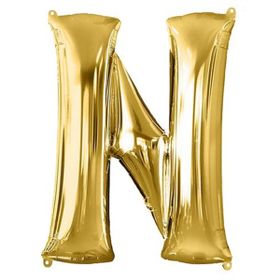 N Harf Altın 100 cm Folyo Balon