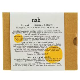 Nab. 100 gr Doğal El Yapımı Kayısı-Tarçın Sabunu