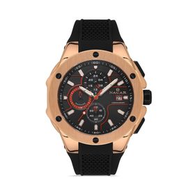 Nacar NC34-29B554-RBS1 Siyah Gold Erkek Saat
