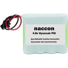 Naccon 4.8 V 1300 Mah Siyah Soketli Şarjlı Oyuncak AA Kalem Pil