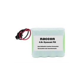 Naccon 4.8 V 1300 Mah Siyah Soketli Şarjlı Oyuncak AA Kalem Pil