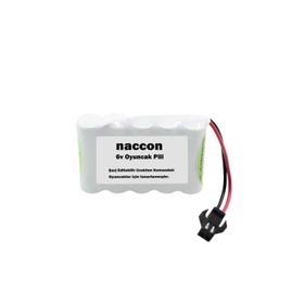 Naccon 6 V 1000 Mah Siyah Soketli Şarjlı Oyuncak AA Kalem Pil