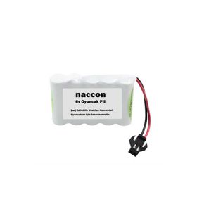 Naccon 6 V 1000 Mah Siyah Soketli Şarjlı Oyuncak AA Kalem Pil