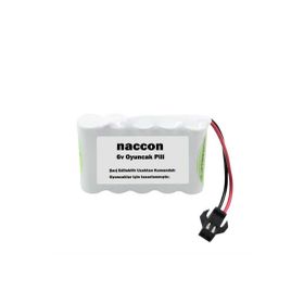 Naccon 6 V 1000 Mah Siyah Soketli Şarjlı Oyuncak AA Kalem Pil