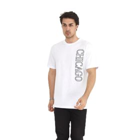 Naglita 118 Chicago Oversize Beyaz Erkek T-Shirt