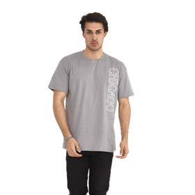 Naglita 118 Chicago Oversize Gri Erkek T-Shirt