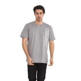 Naglita 118 Chicago Oversize Gri Erkek T-Shirt