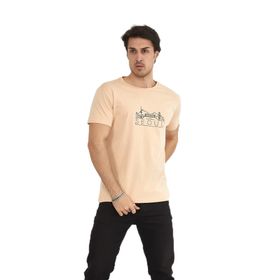 Naglita 118 Seoul Regular Bej Erkek T-Shirt