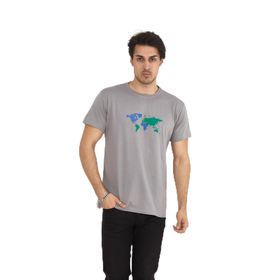 Naglita 118 World Regular Gri Erkek T-Shirt