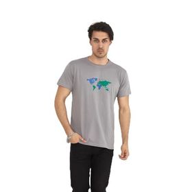 Naglita 118 World Regular Gri Erkek T-Shirt