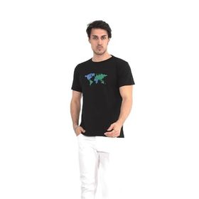 Naglita 118 World Regular Siyah Erkek T-Shirt