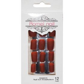 Nail 12'li Mat Kahve Takma Tırnak