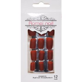 Nail 12'li Mat Kahve Takma Tırnak