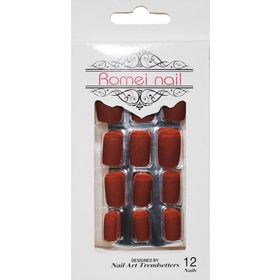 Nail 12'li Mat Kahve Takma Tırnak