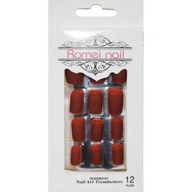 Nail 12'li Mat Kahve Takma Tırnak