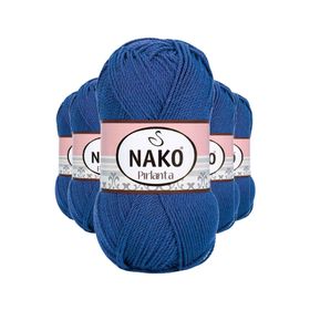 Nako 10084 5 Adet Koyu Mavi Pırlanta Amigurumi El Örgü İpi Yünü