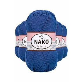 Nako 10084 5 Adet Koyu Mavi Pırlanta Amigurumi El Örgü İpi Yünü