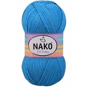 Nako 10119 Alaska Mavisi 100 gr Elit Baby El Örgü İpi
