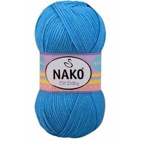 Nako 10119 Alaska Mavisi 100 gr Elit Baby El Örgü İpi