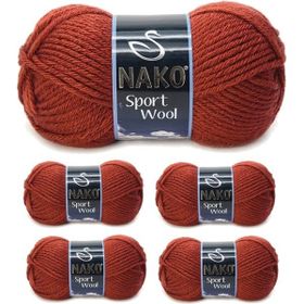 Nako 10129 Hardal 5 Adet Sport Wool Atkı Bere Ceket Yelek Örgü İpi Yünü