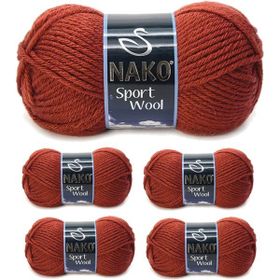 Nako 10129 Hardal 5 Adet Sport Wool Atkı Bere Ceket Yelek Örgü İpi Yünü