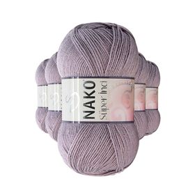 Nako 10155 5 Adet 100 gr Üzüm Suyu Süper İnci El Örgü İpi