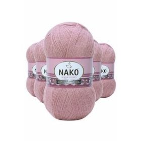 Nako 10215 Gülbahar 5 Adet Angora Lüks El Örgü İpi