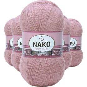 Nako 10215 Gülbahar 5 Adet Angora Lüks El Örgü İpi