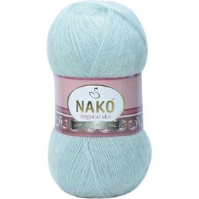 Nako 10471 Saraylı Mint Angora Lüks El Örgü İpi