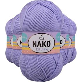 Nako 10625 5 Adet Seher Yeli Elite Baby El Örgü İpi Tüylenmeyen Bebek Yünü