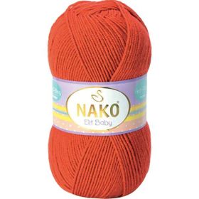 Nako 10701 Mercan Taşı 1 Adet Elite Baby El Örgü İpi Tüylenmeyen Bebek Yünü